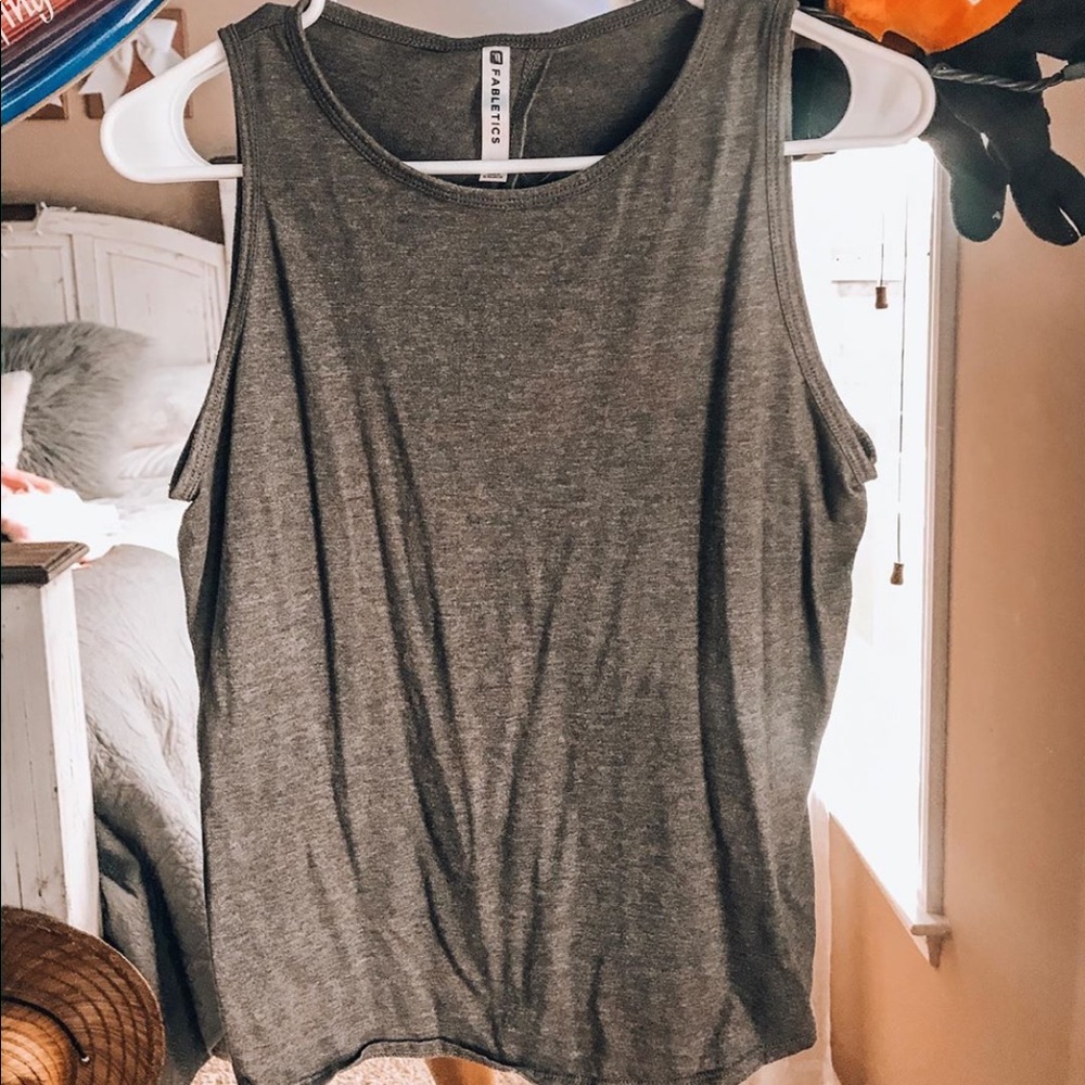 fabletics open back tank!